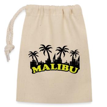 Malibu Skyline - Closable cotton gift bag (14x20cm) - nature - Front