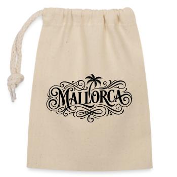 Lettrage de Majorque - Sac cadeau en coton avec cordon (14 x 20 cm) - nature - Devant