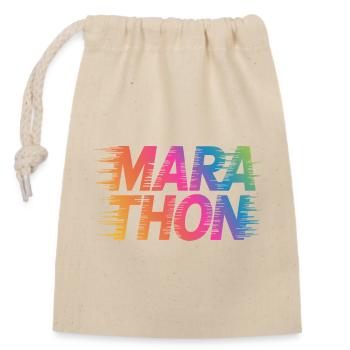 Marathon Gradient Sprint Colors - Closable cotton gift bag (14x20cm) - nature - Front