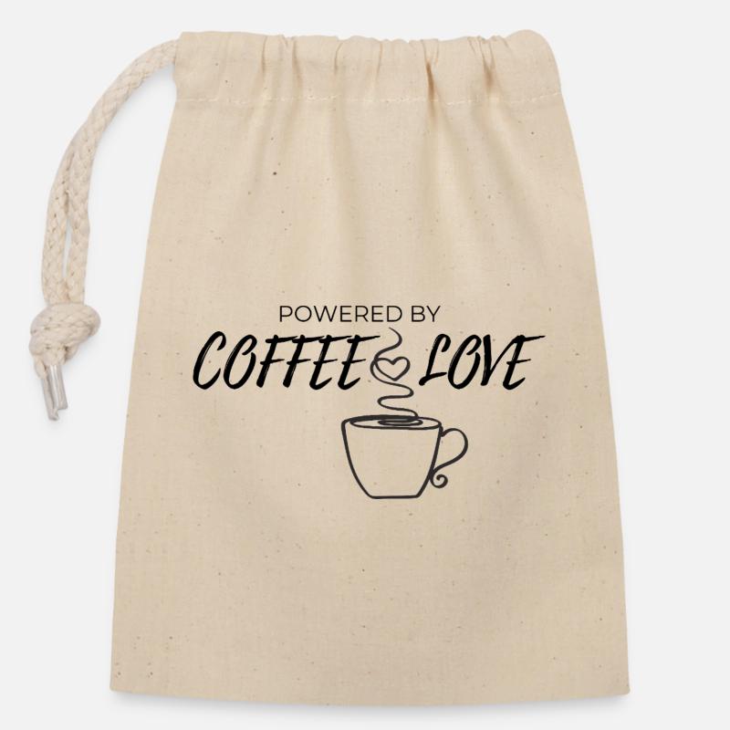 Art de tasse HerzDampf - Sac cadeau en coton avec cordon (14 x 20 cm) - nature