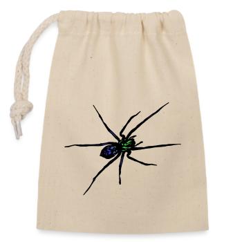 Araignée - Sac cadeau en coton avec cordon (14 x 20 cm) - nature - Devant
