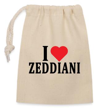 t-shirt Io amo Zeddiani t-shirt Sardegna - Closable cotton gift bag (14x20cm) - nature - Front