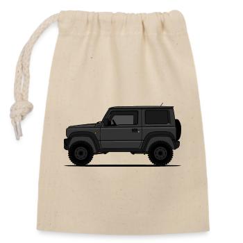 Jimny Black - Closable cotton gift bag (14x20cm) - nature - Front