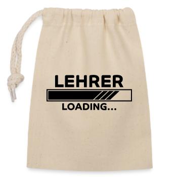 Lehrer Spruch Unterricht Lustiges Lehrer Geschenk - Verschließbarer Geschenkbeutel aus Baumwolle (14x20cm) - Natur - Vorne