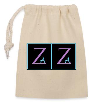 Zaza - Closable cotton gift bag (14x20cm) - nature - Front