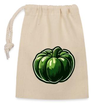Food / Vegetables / Market / Vitamins / Design - Closable cotton gift bag (14x20cm) - nature - Front