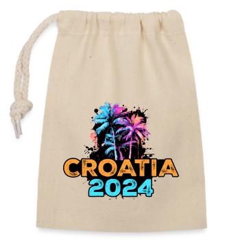 Tournée Croatie 2024 - Sac cadeau en coton avec cordon (14 x 20 cm) - nature - Devant