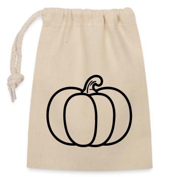 pumpkin - Closable cotton gift bag (14x20cm) - nature - Front