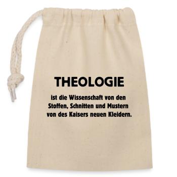 Théologie : Les habits neufs de l’empereur - Sac cadeau en coton avec cordon (14 x 20 cm) - nature - Devant