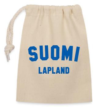 LAPLAND Suomi Lapland Finland - Closable cotton gift bag (14x20cm) - nature - Front
