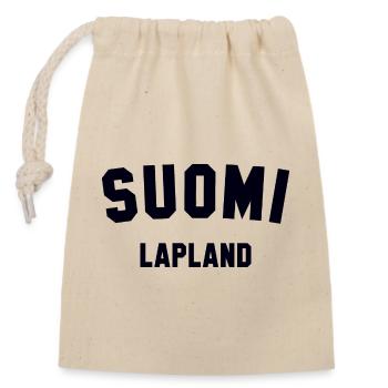 LAPLAND Suomi Lapland Finland - Closable cotton gift bag (14x20cm) - nature - Front
