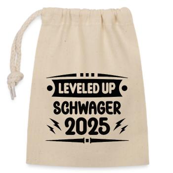 Schwager Brother in Law Junggesellenabschied 2025 - Verschließbarer Geschenkbeutel aus Baumwolle (14x20cm) - Natur - Vorne