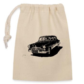 Classic Drive - Verschließbarer Geschenkbeutel aus Baumwolle (14x20cm) - Natur - Vorne