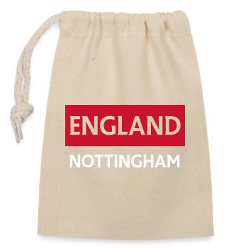 Englisches Nottingham-Emblem-Design - Verschließbarer Geschenkbeutel aus Baumwolle (14x20cm) - Natur - Vorne