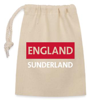 England Skyline der Stadt Sunderland - Verschließbarer Geschenkbeutel aus Baumwolle (14x20cm) - Natur - Vorne