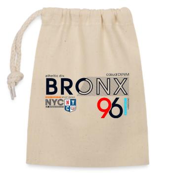 Design streetwear urbain du Bronx - Sac cadeau en coton avec cordon (14 x 20 cm) - nature - Devant