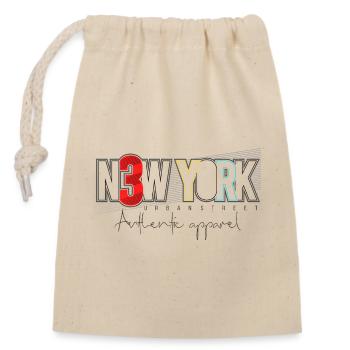 Urban NYC Skyline Abstract Design - Closable cotton gift bag (14x20cm) - nature - Front