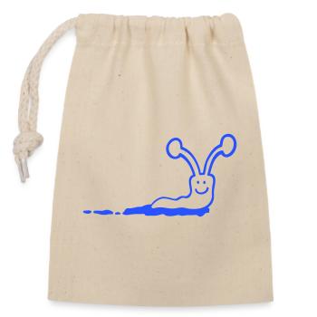 Escargot Slime Trail Mignon Mignon Heureux Cool - Sac cadeau en coton avec cordon (14 x 20 cm) - nature - Devant