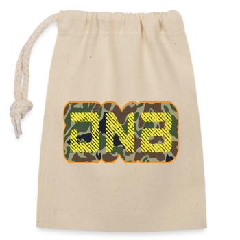 DNB Camo Glyphs Neon - Closable cotton gift bag (14x20cm) - nature - Front