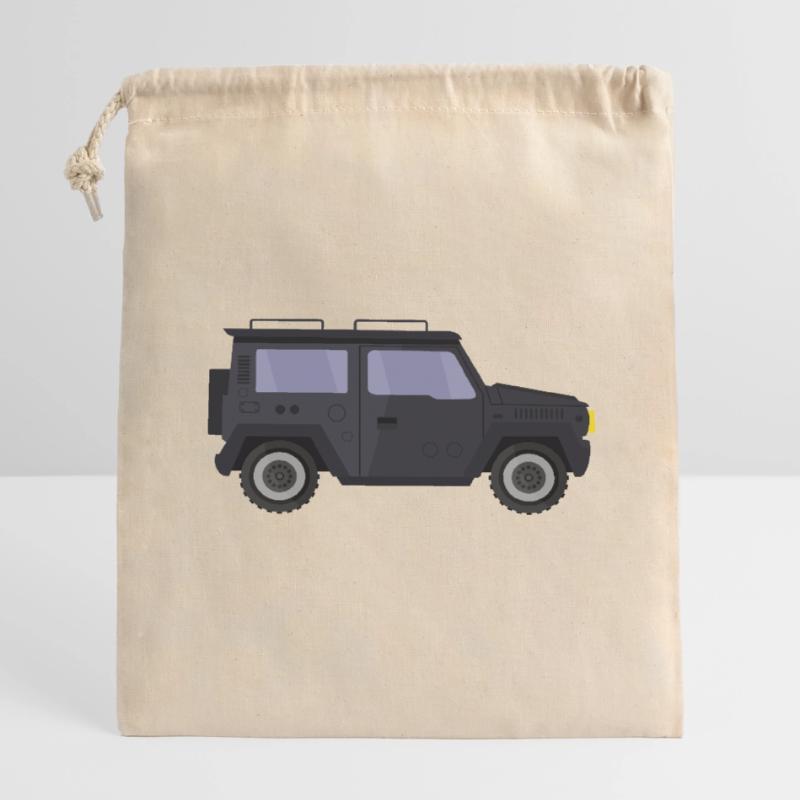 Jeep Sac cadeau en coton avec cordon (14 x 20 cm)