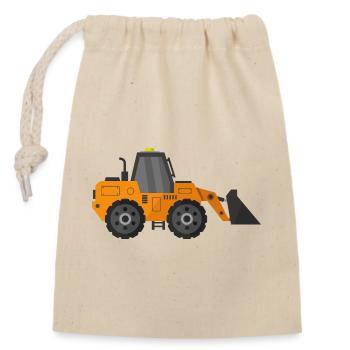 Bagger - Verschließbarer Geschenkbeutel aus Baumwolle (14x20cm) - Natur - Vorne