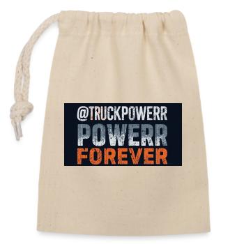 Truck Power Forever Distressed - Closable cotton gift bag (14x20cm) - nature - Front