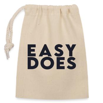 Easy Does - Closable cotton gift bag (14x20cm) - nature - Front