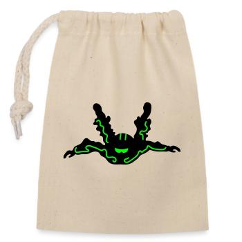 Skydiver - Closable cotton gift bag (14x20cm) - nature - Front
