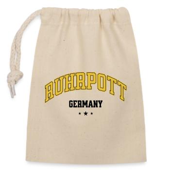 Ruhrpott Allemagne Lettrage Ruhrgebiet Heimat - Sac cadeau en coton avec cordon (14 x 20 cm) - nature - Devant