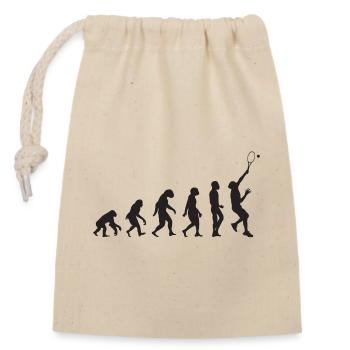 Évolution du tennis - Sac cadeau en coton avec cordon (14 x 20 cm) - nature - Devant