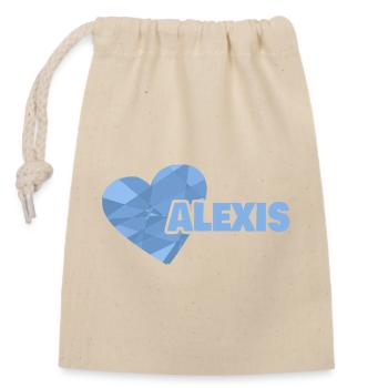Mama Alexis - Verschließbarer Geschenkbeutel aus Baumwolle (14x20cm) - Natur - Vorne