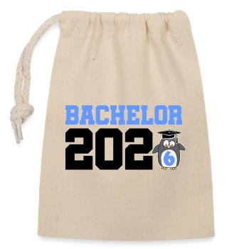 Bachelor 2026 Bachelorbschluss Promotion Sponsion - Verschließbarer Geschenkbeutel aus Baumwolle (14x20cm) - Natur - Vorne