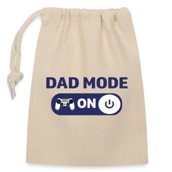 Mode papa activé – Strong Dad Life Design - Sac cadeau en coton avec cordon (14 x 20 cm) - nature - Devant
