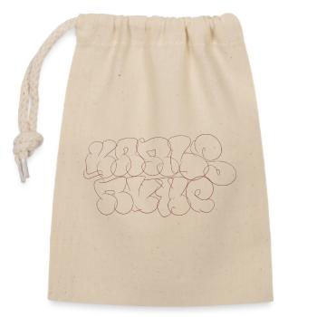 Karlsruhe Graffiti T-Shirt - Closable cotton gift bag (14x20cm) - nature - Front