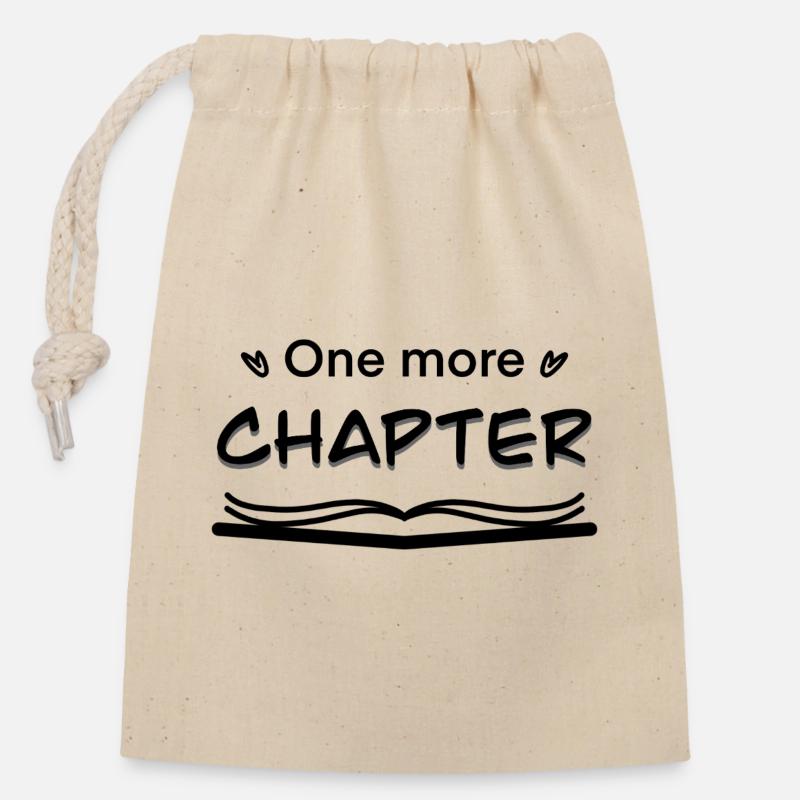 Chapter Graffiti Brush lettering - Closable cotton gift bag (14x20cm) - nature