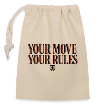 Échecs Ton Coup Tes Règles - Design Cavalier - Sac cadeau en coton avec cordon (14 x 20 cm) - nature - Devant