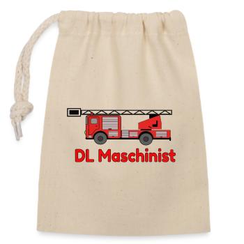 DL Machinist Fire Truck Turntable Ladder - Closable cotton gift bag (14x20cm) - nature - Front