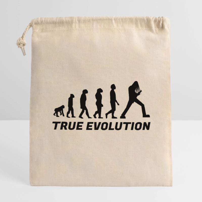 True evolution - vrai évolution metal Sac cadeau en coton avec cordon (14 x 20 cm)
