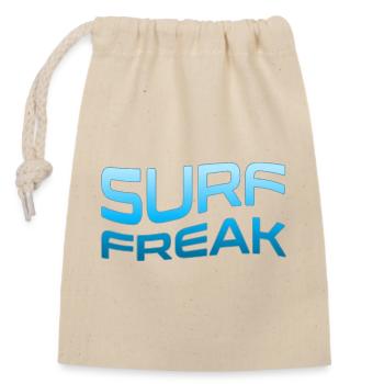 Style des vagues bleues Surf Freak - Sac cadeau en coton avec cordon (14 x 20 cm) - nature - Devant