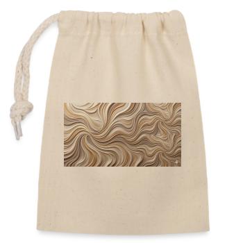 Paysage de sable ondulé du désert - Sac cadeau en coton avec cordon (14 x 20 cm) - nature - Devant