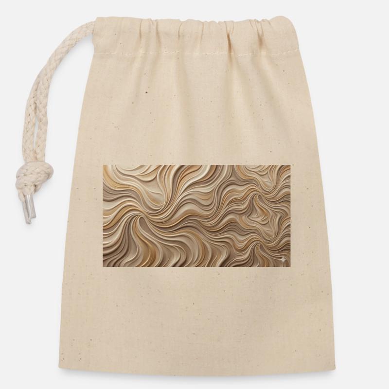 Paysage de sable ondulé du désert - Sac cadeau en coton avec cordon (14 x 20 cm) - nature
