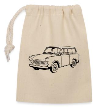 Trabant 601 Estate - Sac cadeau en coton avec cordon (14 x 20 cm) - nature - Devant