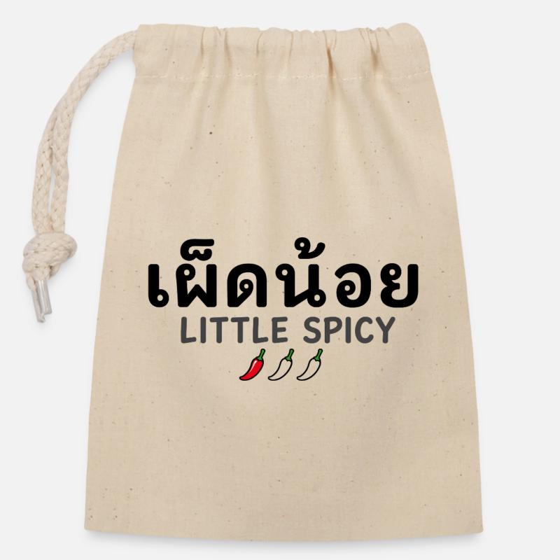Little Spicy - Closable cotton gift bag (14x20cm) - nature
