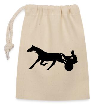 Harness Racing - Sac cadeau en coton avec cordon (14 x 20 cm) - nature - Devant