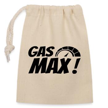 Gas max! Throttle! Make speed! Race * - Closable cotton gift bag (14x20cm) - nature - Front
