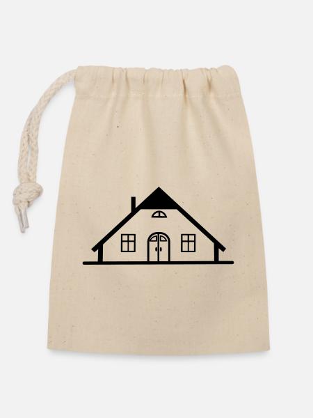 Bauernhof Scheune Lagerhaus - Verschließbarer Geschenkbeutel aus Baumwolle (14x20cm) - Natur