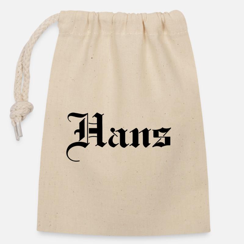 Hans - Verschließbarer Geschenkbeutel aus Baumwolle (14x20cm) - Natur