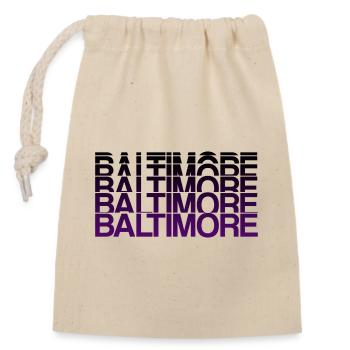 Style dégradé violet de Baltimore - Sac cadeau en coton avec cordon (14 x 20 cm) - nature - Devant