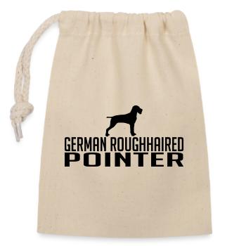 GERMAN ROUGHHAIRED POINTER Dog breed Wilsigns - Closable cotton gift bag (14x20cm) - nature - Front