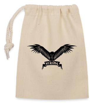 Corneille viking - Sac cadeau en coton avec cordon (14 x 20 cm) - nature - Devant